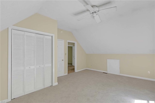 4505 Wimbledon Way, Williamsburg, VA 23188 - bonus room featuring lofted ceiling, light carpet, and a ceiling fan