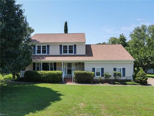 60 Dillwyn Dr, Newport News, VA 23602 - view of front of house featuring a front yard and covered porch