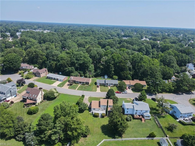 60 Dillwyn Dr, Newport News, VA 23602 - aerial perspective of suburban area featuring a heavily wooded area