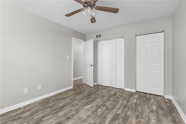 600 Whitechapel Dr, Virginia Beach, VA 23455 - unfurnished bedroom featuring wood finished floors and a ceiling fan