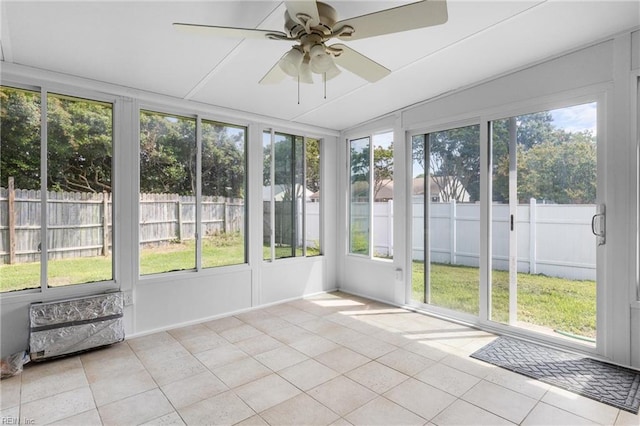 600 Whitechapel Dr, Virginia Beach, VA 23455 - unfurnished sunroom with ceiling fan