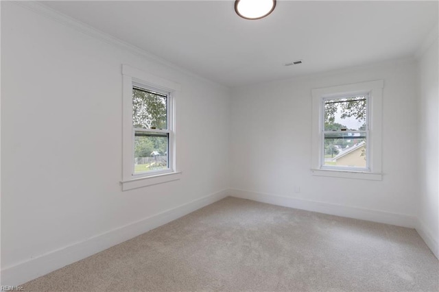 1507 Todds Ln, Hampton, VA 23666 - empty room with healthy amount of natural light, light carpet, and ornamental molding