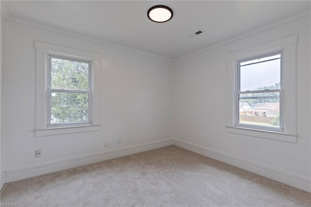 1507 Todds Ln, Hampton, VA 23666 - spare room with light colored carpet and crown molding
