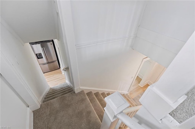 1507 Todds Ln, Hampton, VA 23666 - staircase with baseboards and carpet