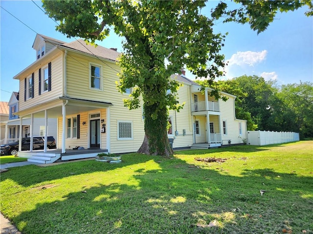 110 S Willard Ave, Hampton, VA 23663 - view of front of property with a balcony and covered porch