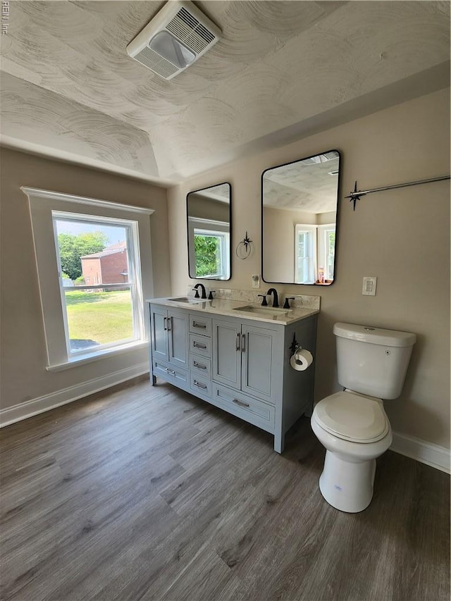 110 S Willard Ave, Hampton, VA 23663 - bathroom with wood finished floors and double vanity