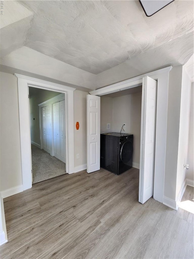 110 S Willard Ave, Hampton, VA 23663 - laundry area featuring washer / clothes dryer and light wood-style flooring