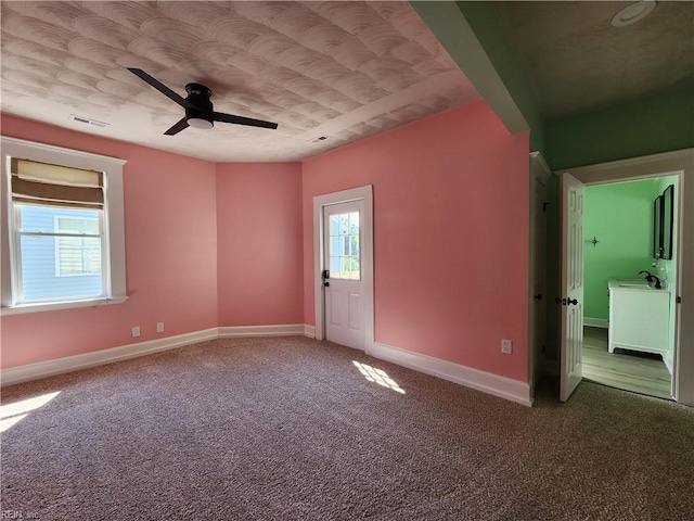110 S Willard Ave, Hampton, VA 23663 - spare room featuring carpet floors and ceiling fan