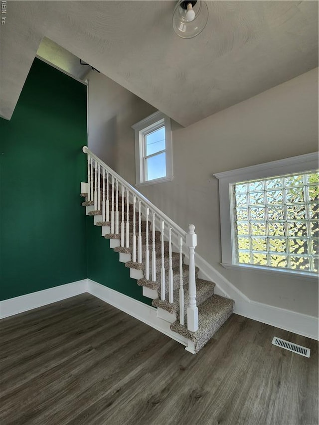 110 S Willard Ave, Hampton, VA 23663 - stairs featuring baseboards and wood finished floors