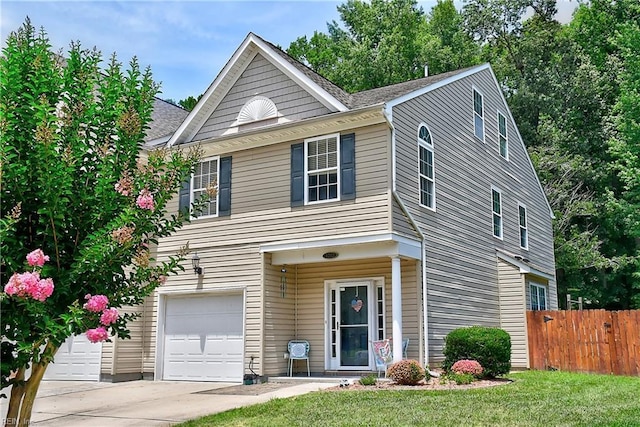 1212 Gunn Hall Dr, Virginia Beach, VA 23454 - traditional-style house featuring a garage and concrete driveway