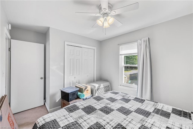 1536 Eagleton Ln, Virginia Beach, VA 23455 - carpeted bedroom with a closet and a ceiling fan