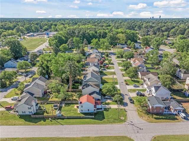 1536 Eagleton Ln, Virginia Beach, VA 23455 - aerial perspective of suburban area featuring a heavily wooded area