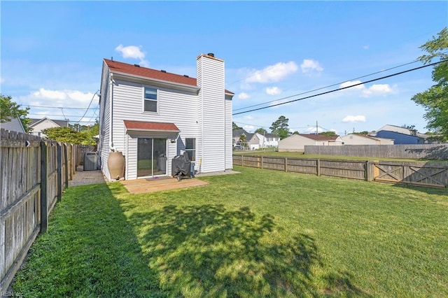 1536 Eagleton Ln, Virginia Beach, VA 23455 - back of house with a chimney and a fenced backyard