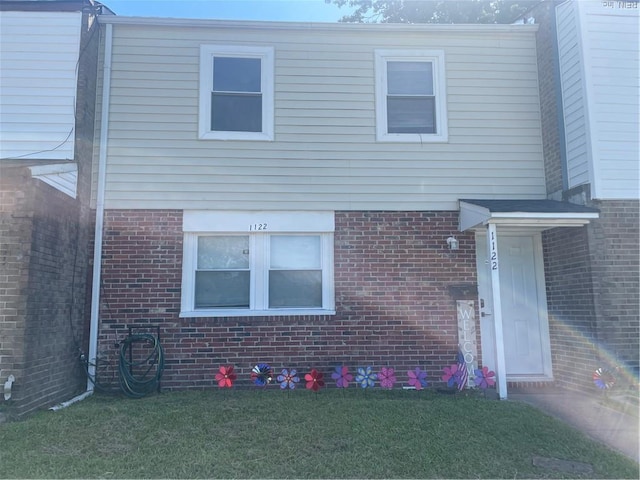 1122 Old Clubhouse Rd, Virginia Beach, VA 23453 - view of front facade featuring a front lawn and brick siding