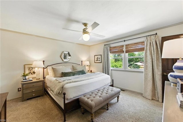 4704 Haygood Point Rd, Virginia Beach, VA 23455 - bedroom with light colored carpet and ceiling fan