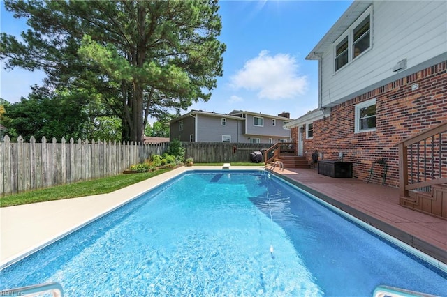 4704 Haygood Point Rd, Virginia Beach, VA 23455 - view of swimming pool with a fenced backyard and a wooden deck