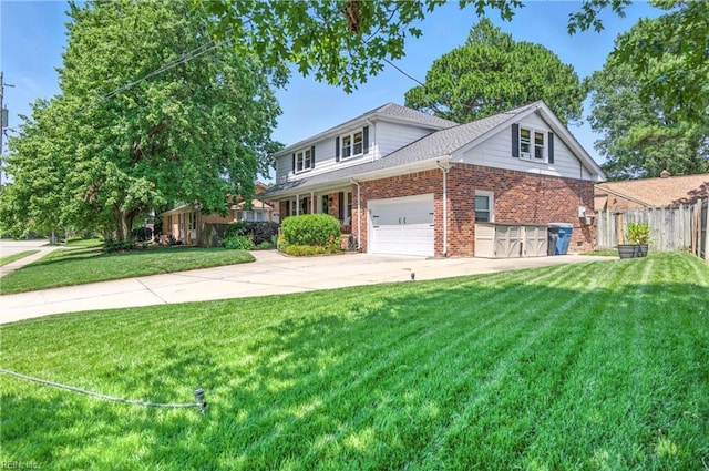 4704 Haygood Point Rd, Virginia Beach, VA 23455 - traditional home featuring brick siding, concrete driveway, and an attached garage