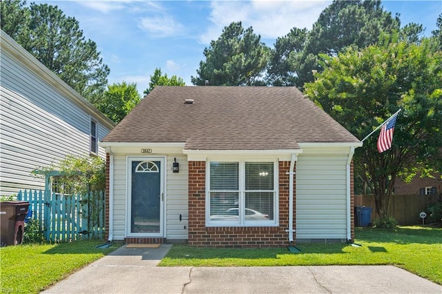 3842 Sir Francis Drake Dr, Chesapeake, VA 23321 - view of front of property with brick siding and roof with shingles