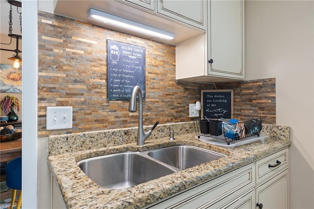 503 Carters Grove Ct, Hampton, VA 23663 - kitchen with light stone counters, backsplash, and white cabinets