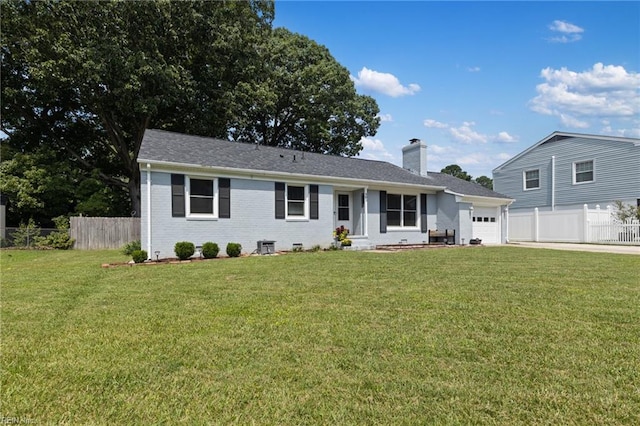 503 Carters Grove Ct, Hampton, VA 23663 - view of front of home with an attached garage, a chimney, and brick siding