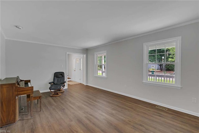 23 Paula Maria Dr, Newport News, VA 23606 - living area with ornamental molding and wood finished floors