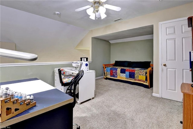 601 Commons Way, Williamsburg, VA 23185 - bedroom featuring carpet, ceiling fan, and lofted ceiling