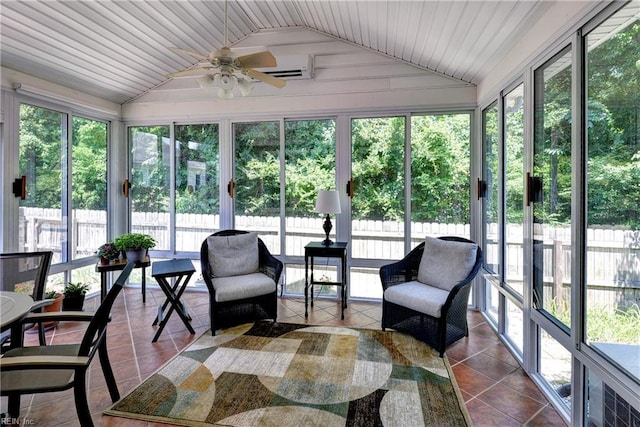 601 Commons Way, Williamsburg, VA 23185 - sunroom / solarium with vaulted ceiling, ceiling fan, and plenty of natural light