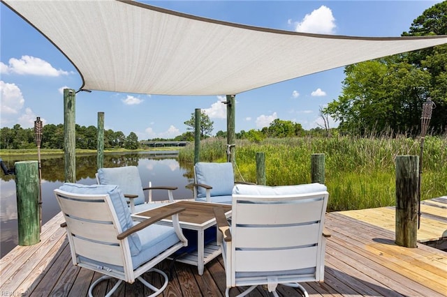 1504 River Creek Cres, Suffolk, VA 23434 - dock area featuring a water view