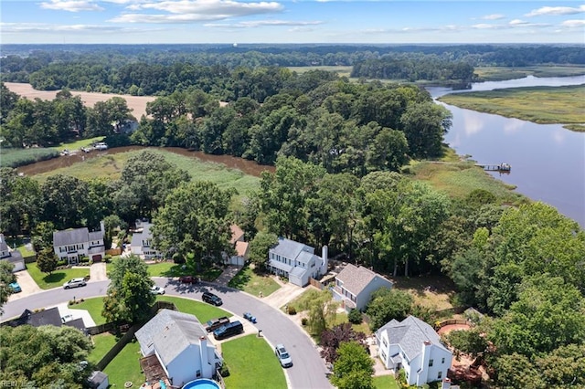 1504 River Creek Cres, Suffolk, VA 23434 - aerial view of residential area featuring a nearby body of water
