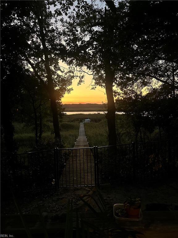 1504 River Creek Cres, Suffolk, VA 23434 - view of yard at dusk