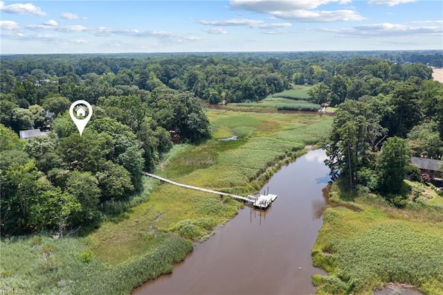 1504 River Creek Cres, Suffolk, VA 23434 - bird's eye view of a large body of water and a heavily wooded area
