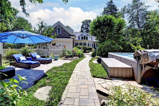 2093 Harpers Ml, Williamsburg, VA 23185 - view of patio featuring a hot tub
