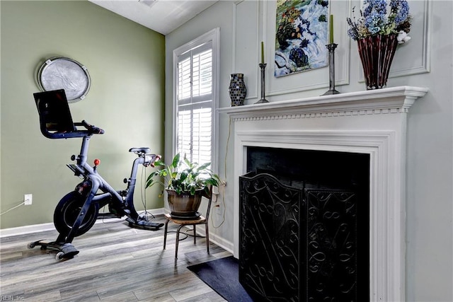 3284 Reades Way, Williamsburg, VA 23185 - exercise room with wood finished floors and baseboards