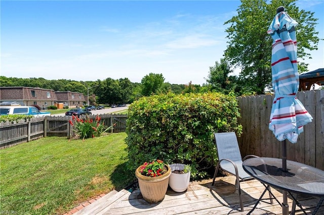 701 Hecate Dr, Virginia Beach, VA 23454 - wooden terrace with a fenced backyard