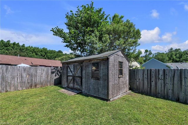 3414 Winterhawk Ct, Chesapeake, VA 23323 - view of shed featuring a fenced backyard