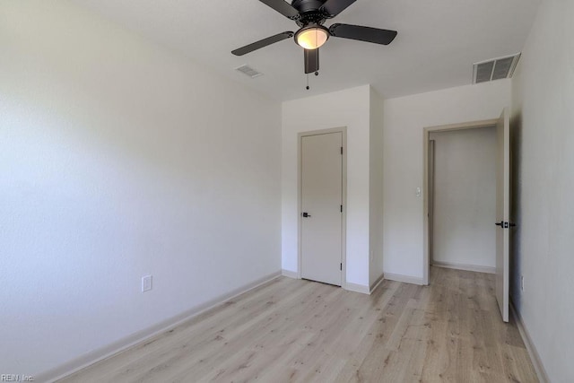 552 Boxwood Ln, Virginia Beach, VA 23452 - unfurnished bedroom featuring light wood-type flooring and ceiling fan