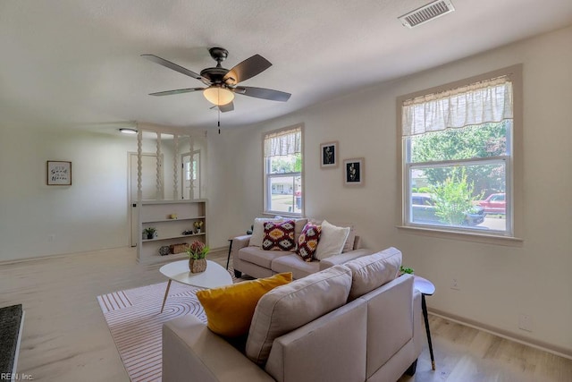552 Boxwood Ln, Virginia Beach, VA 23452 - living area featuring ceiling fan and wood finished floors