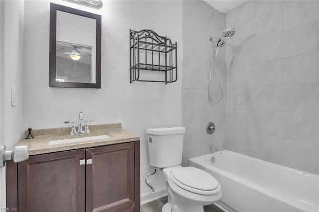 11 Alpine St, Newport News, VA 23606 - bathroom with vanity,  shower combination, and a ceiling fan