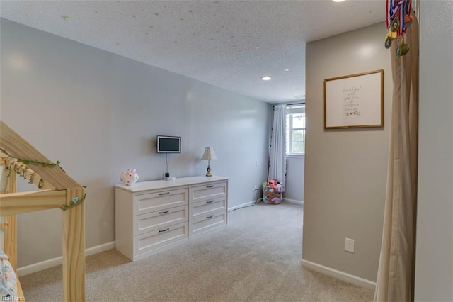 408 Lodge Cv, Chesapeake, VA 23323 - bedroom featuring light colored carpet, a textured ceiling, and recessed lighting