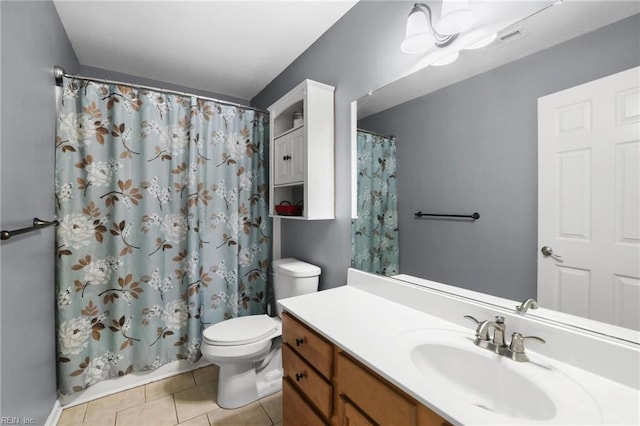 114 Climbing Vine Run, Elizabeth City, NC 27909 - full bathroom featuring vanity, tile patterned flooring, and a shower with shower curtain