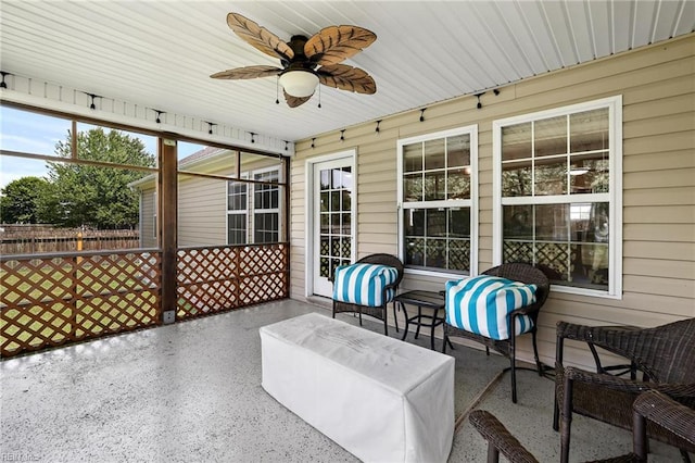 114 Climbing Vine Run, Elizabeth City, NC 27909 - sunroom / solarium with ceiling fan