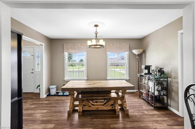 114 Climbing Vine Run, Elizabeth City, NC 27909 - dining room with wood finished floors and a chandelier