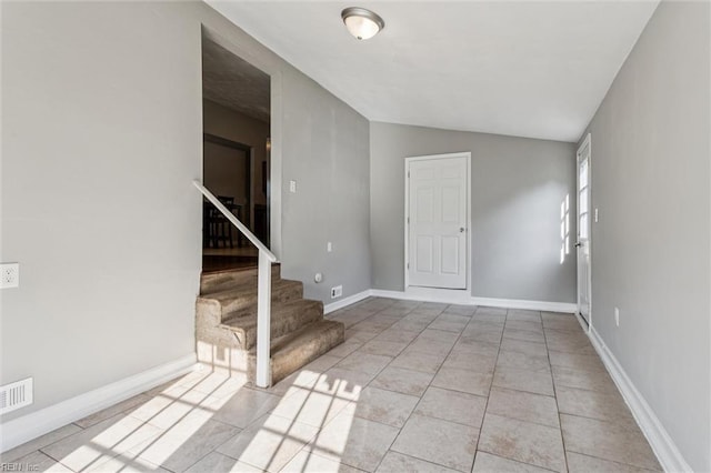 149 Ransone St, Hampton, VA 23669 - empty room with vaulted ceiling and stairs
