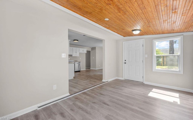 3549 Dandelion Cres, Virginia Beach, VA 23453 - entryway with wooden ceiling and light wood-type flooring