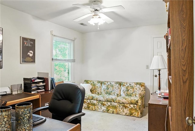 3805 Fleet Ct, Portsmouth, VA 23703 - carpeted office with ceiling fan