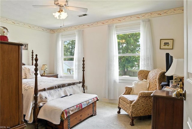 3805 Fleet Ct, Portsmouth, VA 23703 - bedroom featuring carpet and ceiling fan