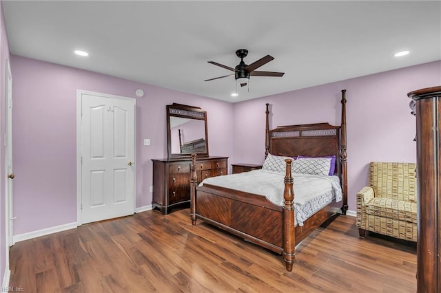 2416 Broadnax Cir, Chesapeake, VA 23323 - bedroom featuring wood finished floors, recessed lighting, and a ceiling fan