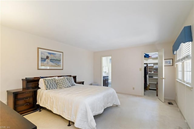 2513 Torrey Pl, Virginia Beach, VA 23454 - bedroom with light carpet, a walk in closet, ensuite bathroom, and a closet