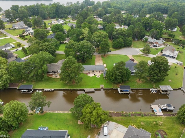 6019 Tabiatha Ln, Lanexa, VA 23089 - aerial perspective of suburban area featuring a large body of water