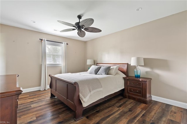 6019 Tabiatha Ln, Lanexa, VA 23089 - bedroom with dark wood-style floors, ceiling fan, and recessed lighting